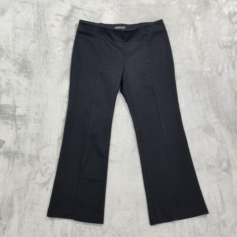INC‎ International Concepts Pants Womens 14P PETITE Black Ponte Bootcut Pull On